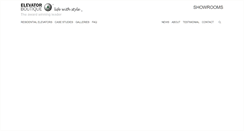 Desktop Screenshot of elevatorboutique.com