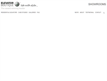 Tablet Screenshot of elevatorboutique.com